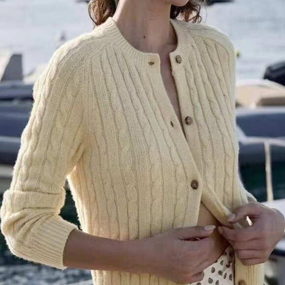 Doen Penrose Cardigan - Lemon Chiffon - Picture 11 of 14